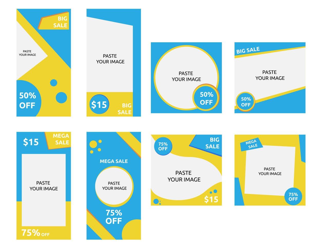 Illustration vector design of social media banner template of post