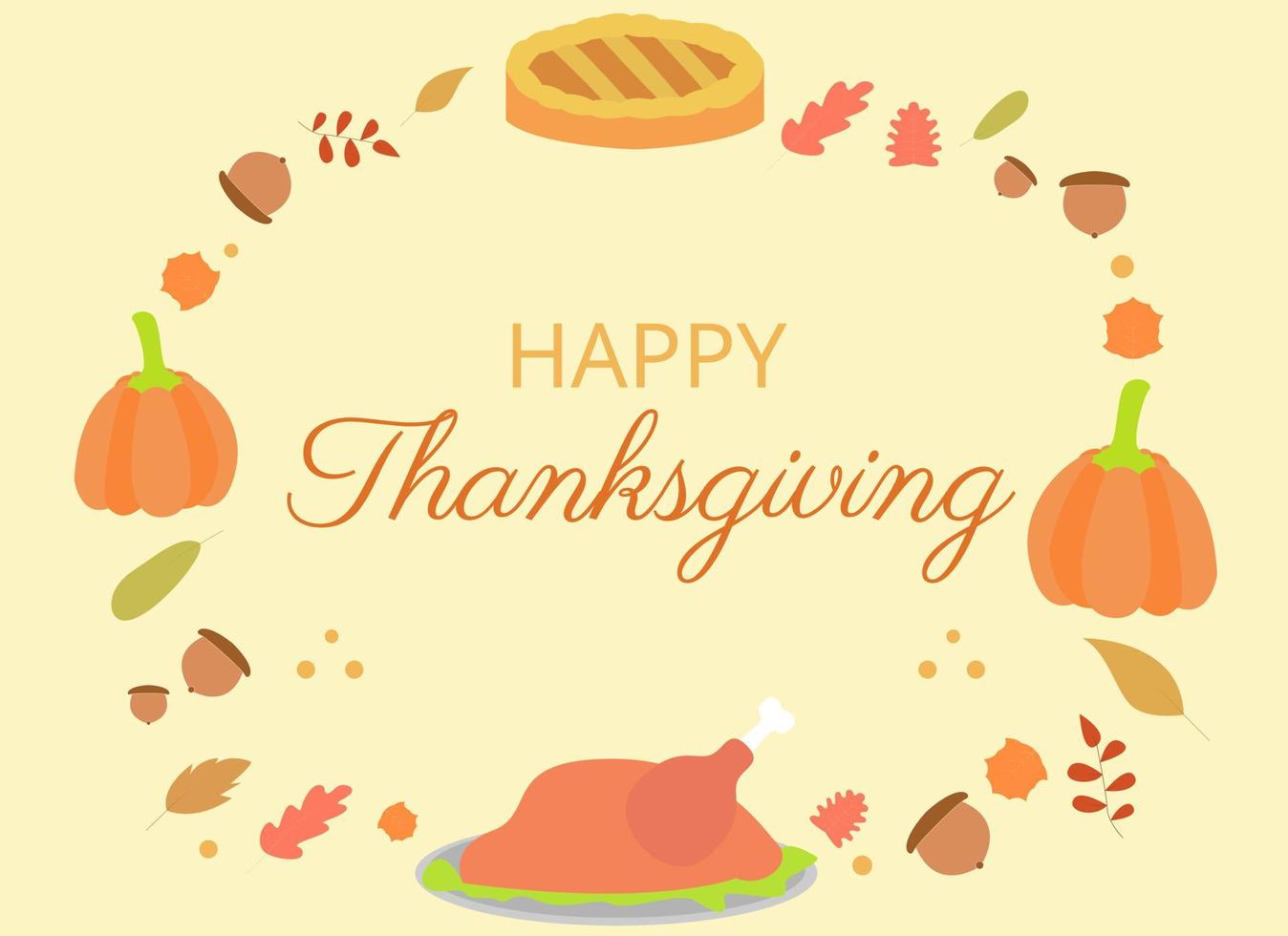 Illustration vector design of thanksgiving background template