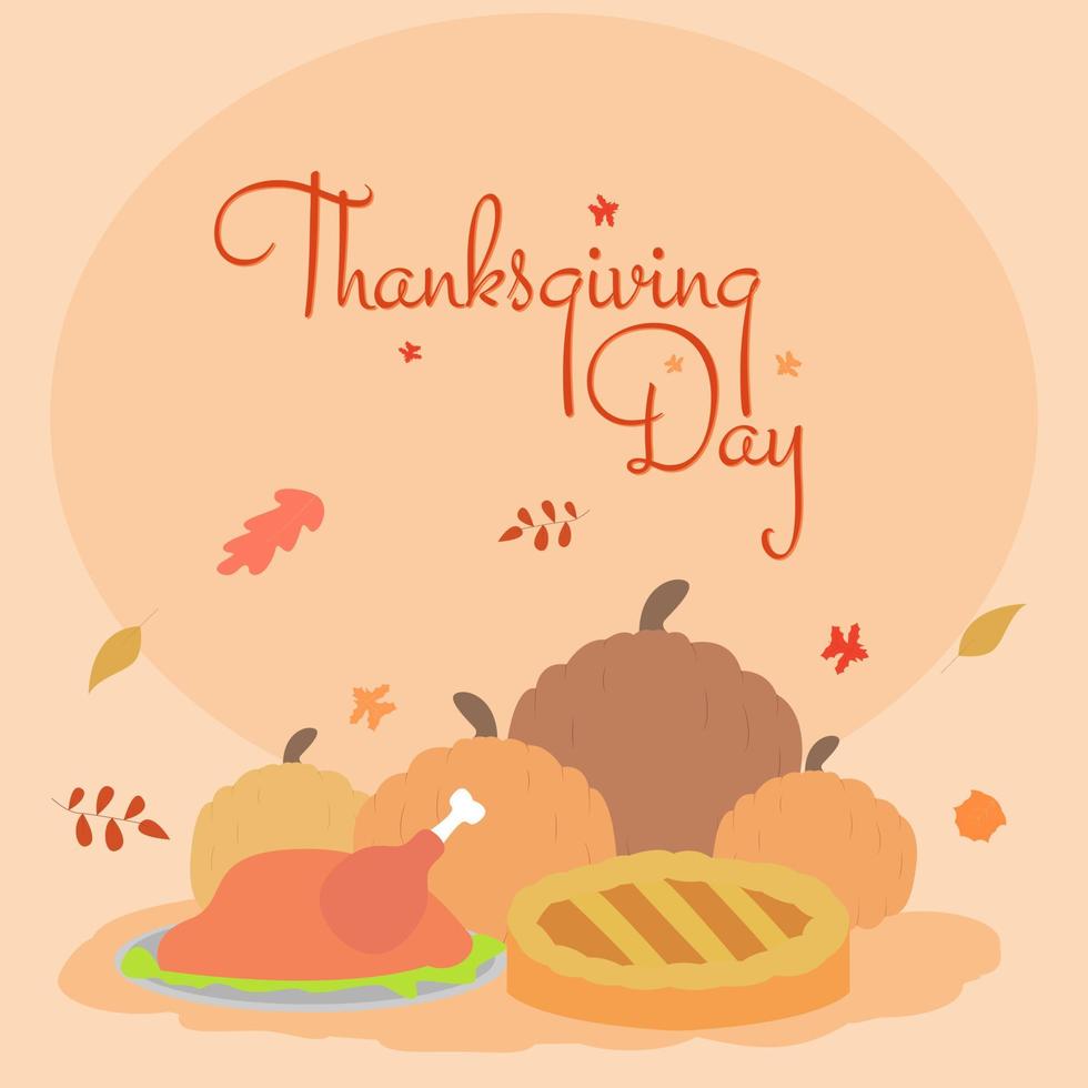 Illustration vector design of thanksgiving background template