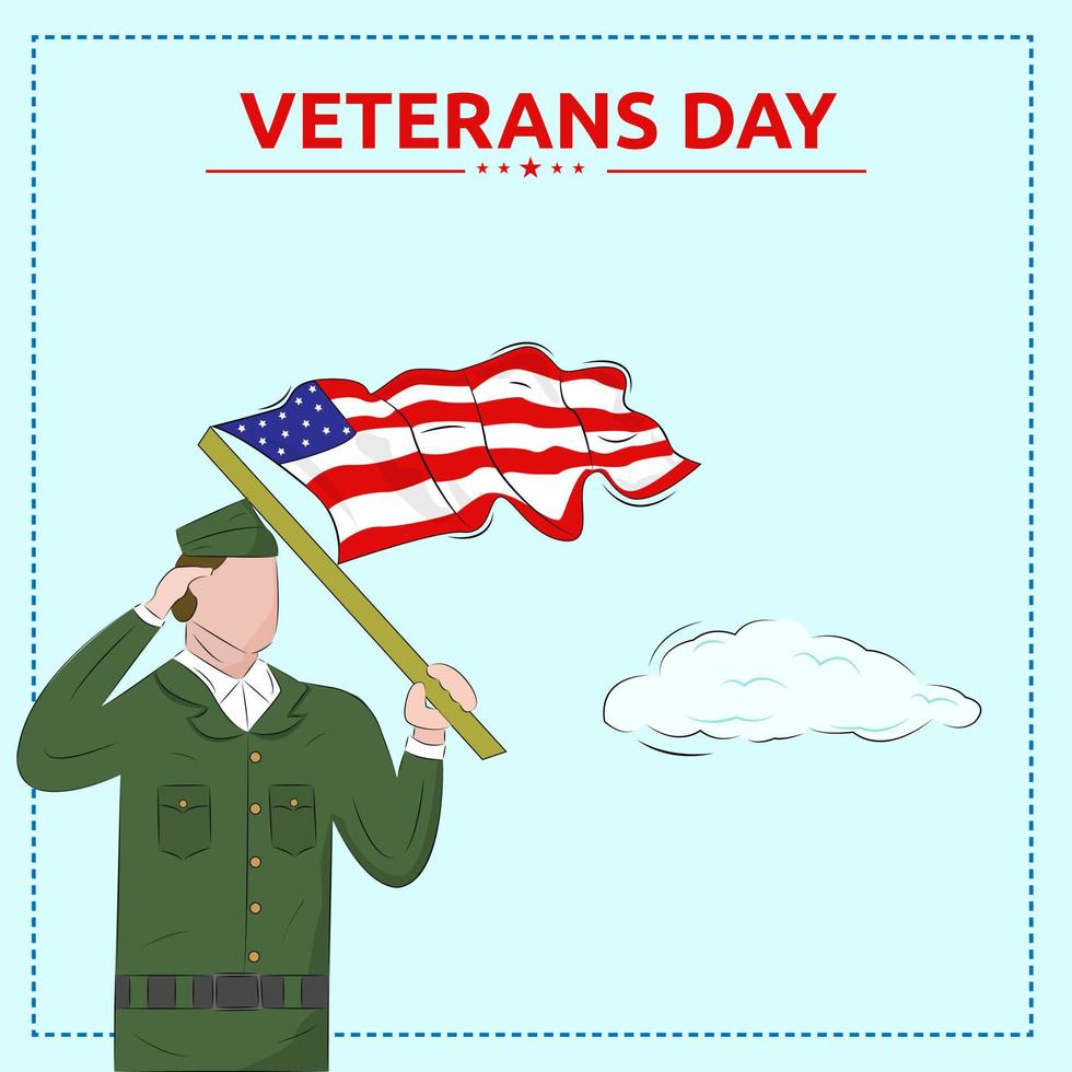 ilustración vectorial diseño de la plantilla de fondo del día de los veteranos vector