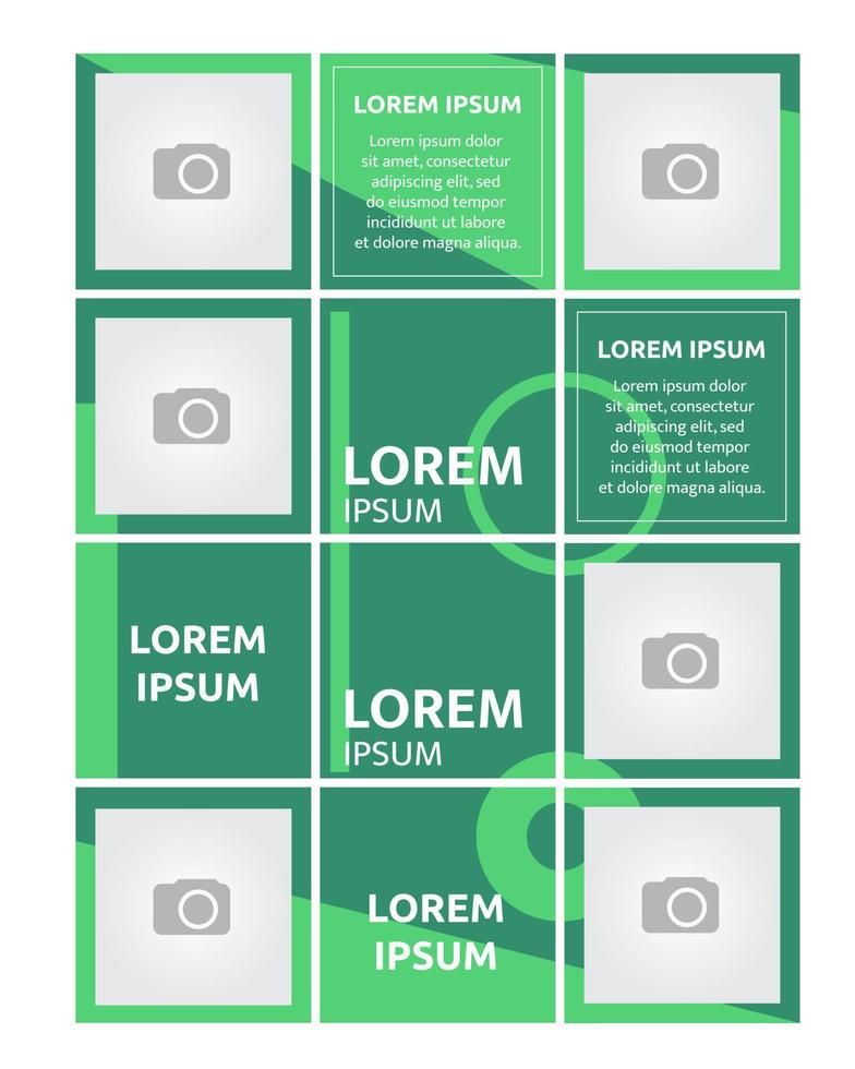 Illustration vector design of social media post template
