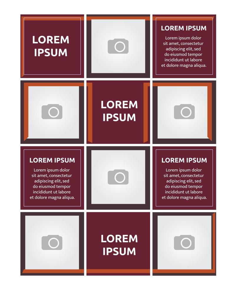 Illustration vector design of social media post template