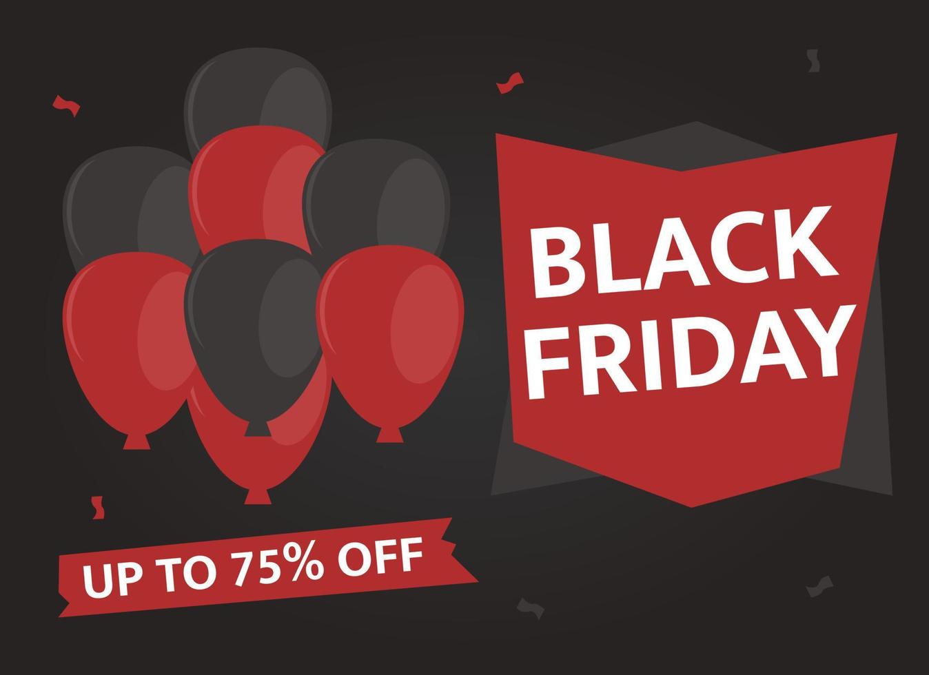 Illustration vector design of black friday promotion offer background template