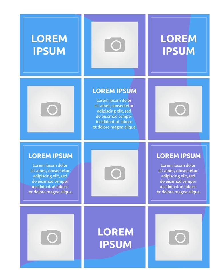 Illustration vector design of social media post template