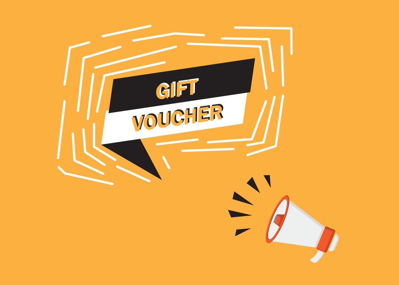 Gift Voucher poster for, website, promotion, social media vector