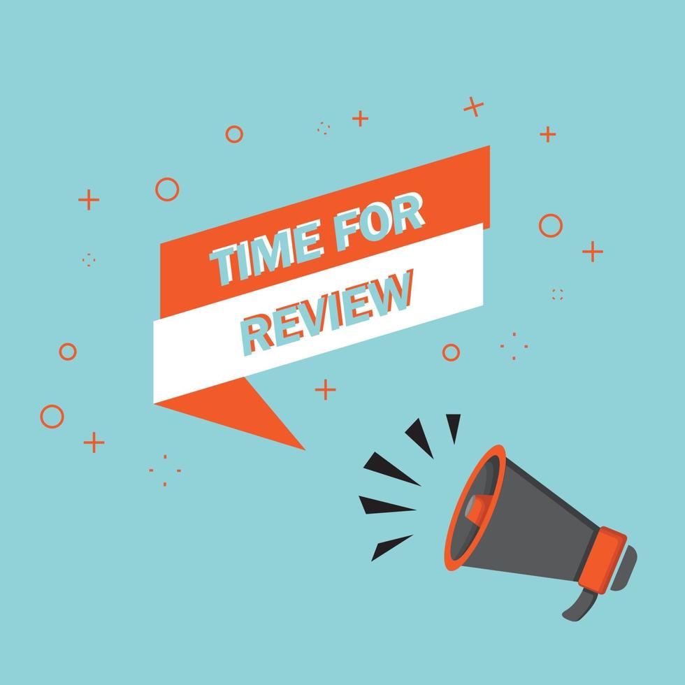 Time For Review Vector for poster, invitation, banner, promotion