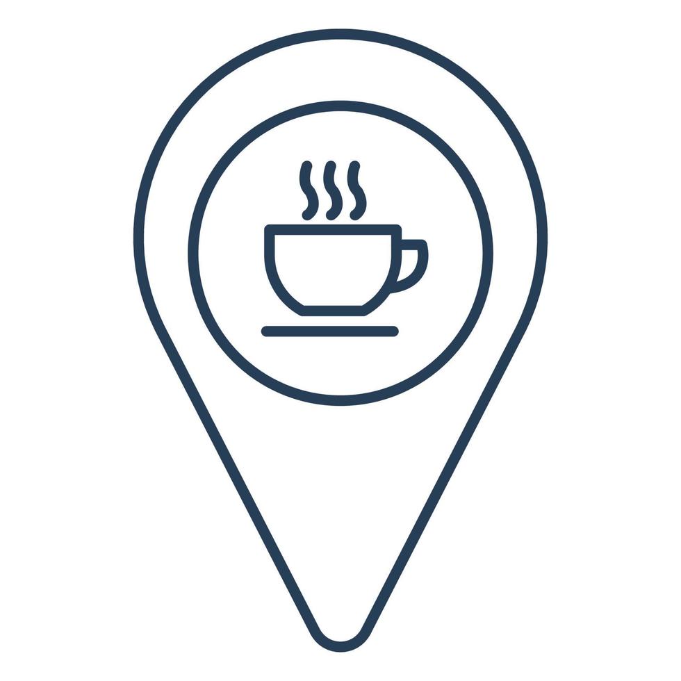 cafetería de ubicación para sitio web, promoción, redes sociales vector