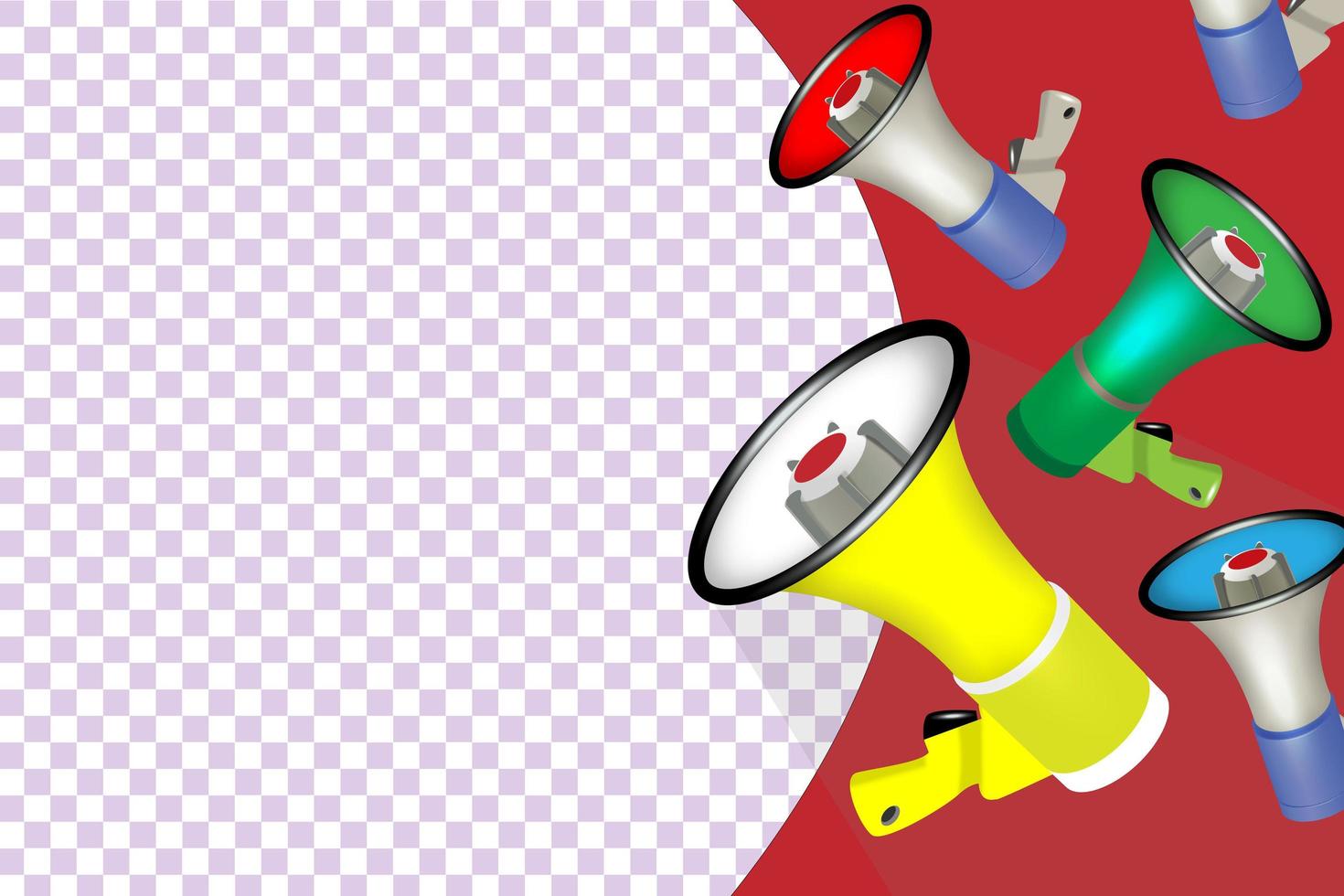 Premium Vector  Buzz megaphone and colorful yellow speech bubble