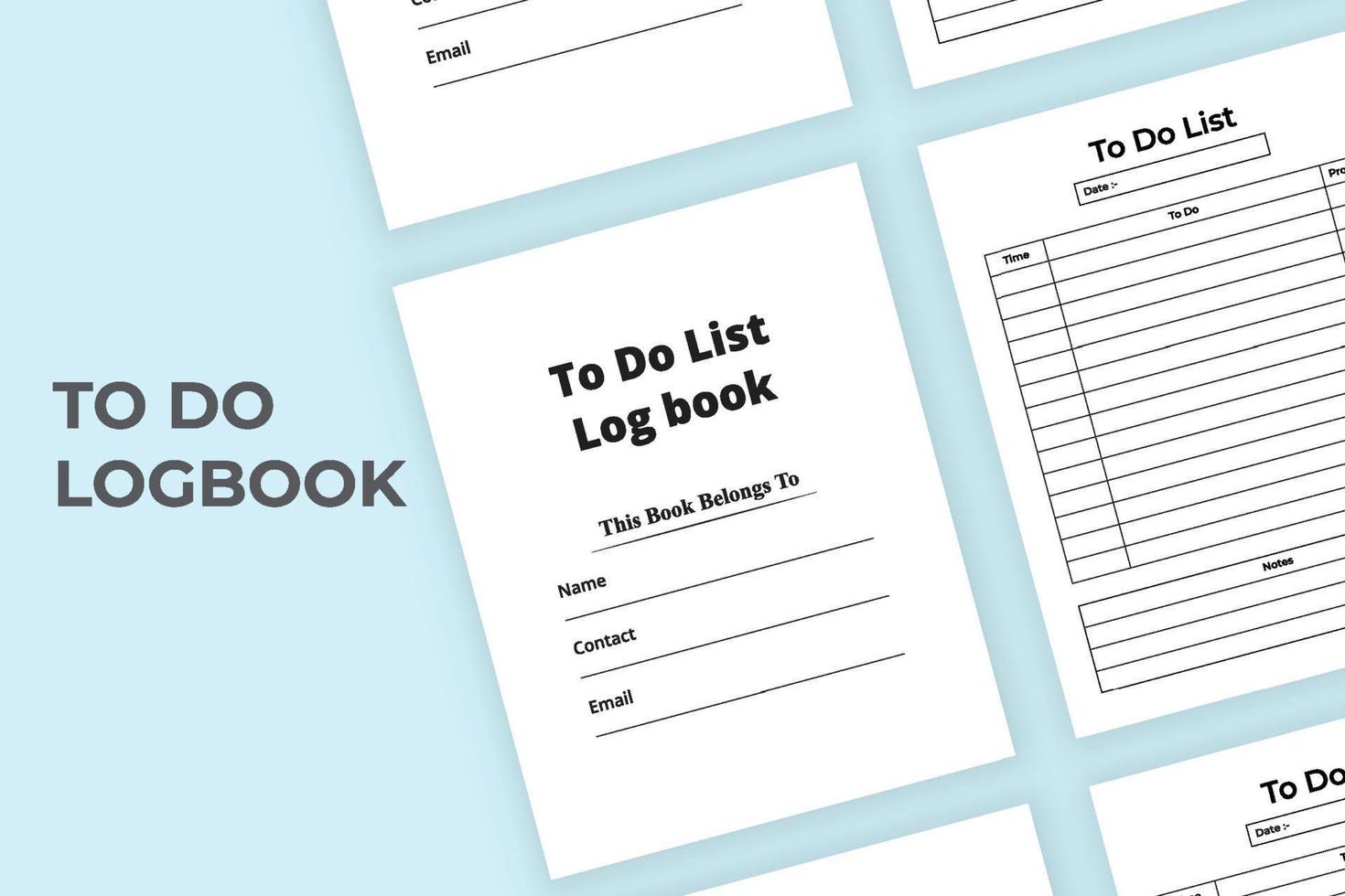 To do list journal interface. To do list notebook and Task tracker. Work list log book. To do list notebook. Daily work planner. Time management notebook. vector