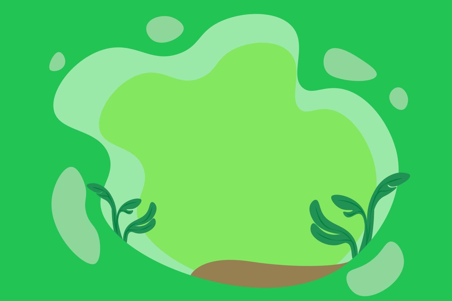 Abstract Fluid Background Green Leaf vector