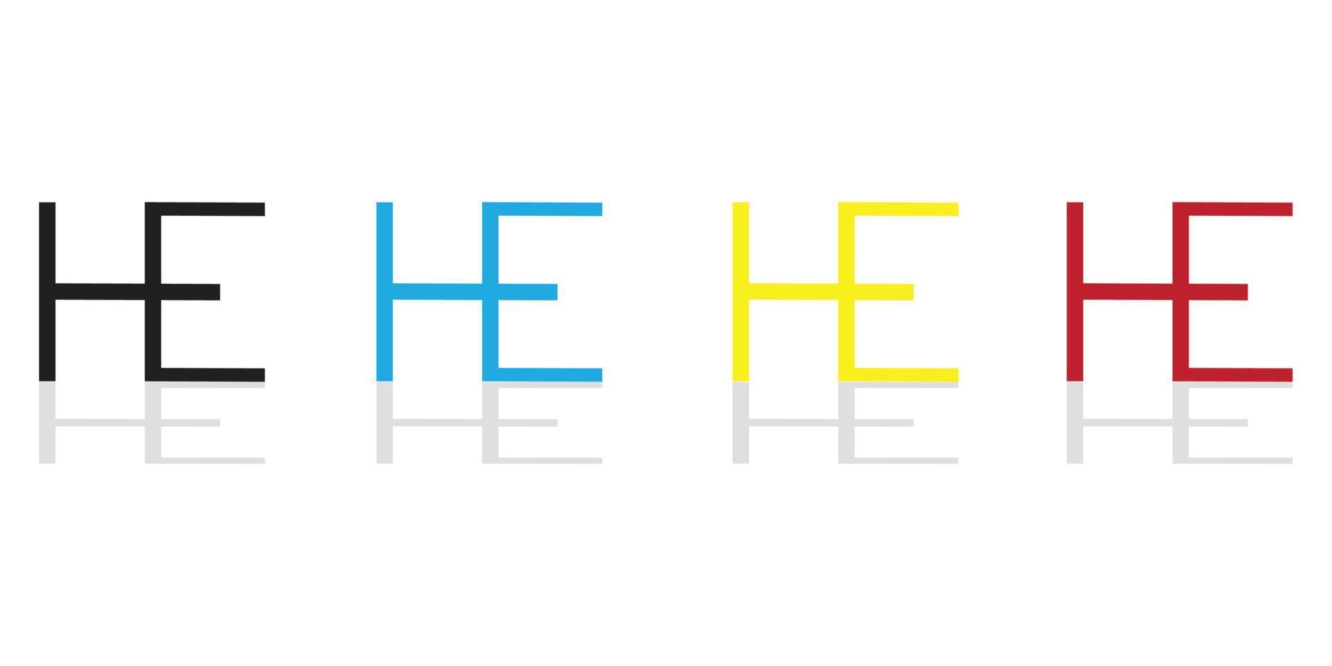 logotipo de h y e vector