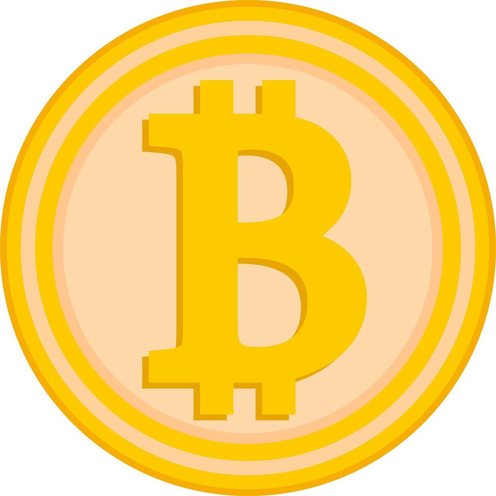 The Bitcoin icon. A simple vector on a white background.