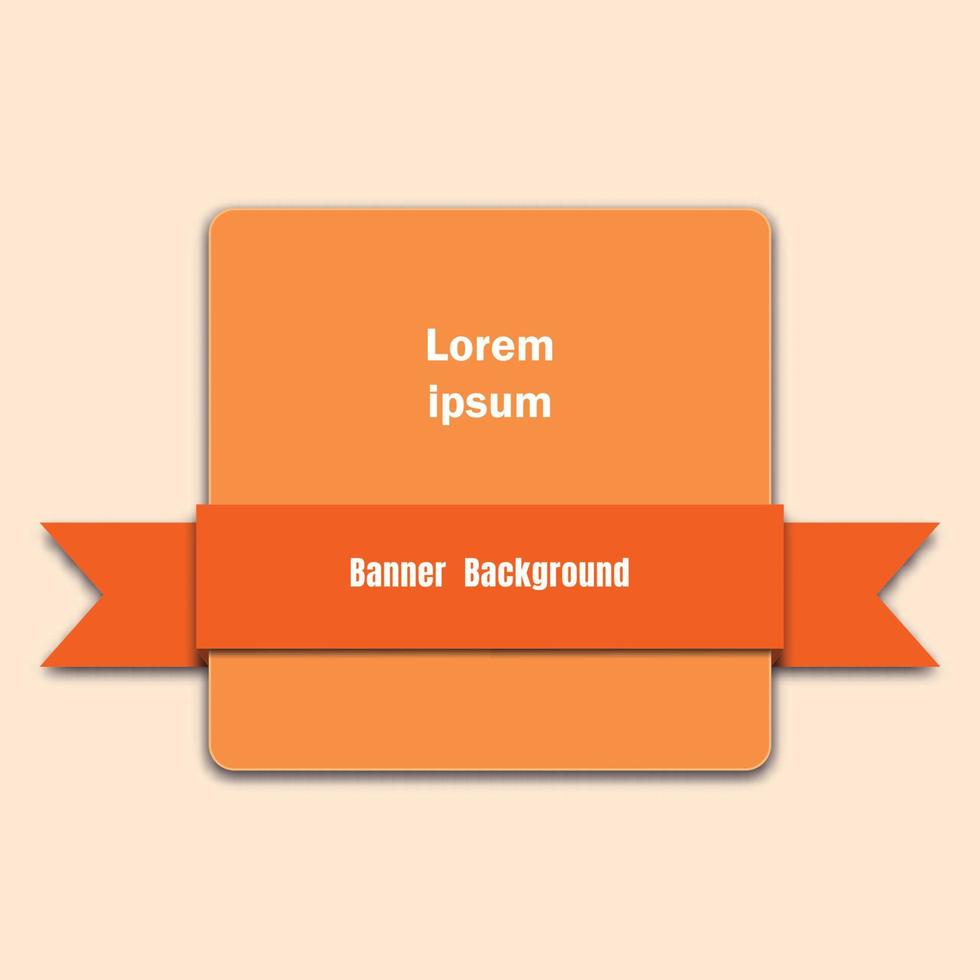 Orange banner background vector