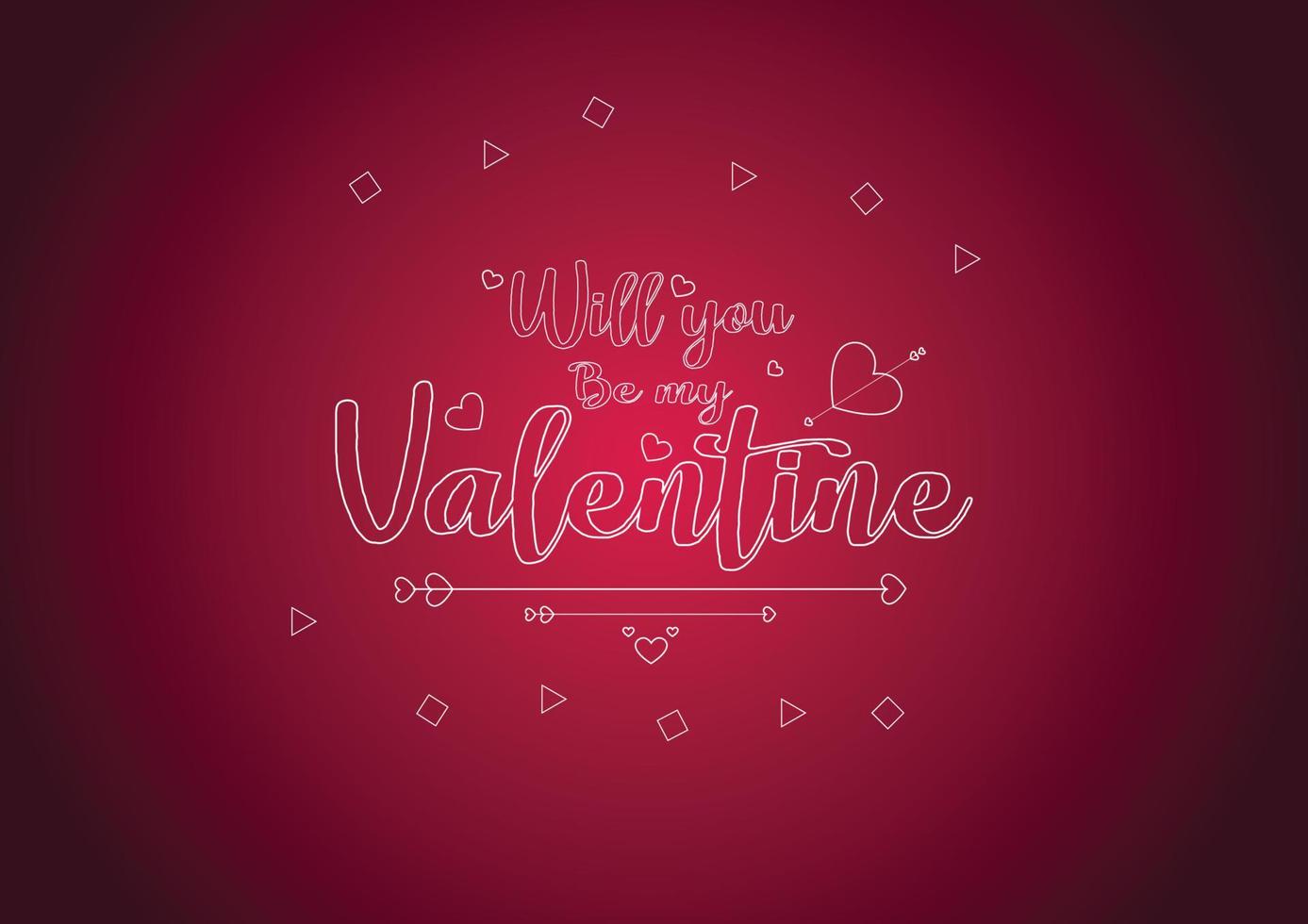 Happy valentines day background with neon lights text style premium Vector