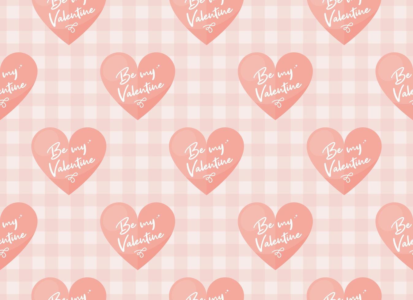 Seamless pattern for Valentine's day with Hearts. Background for printing, packaging and textile. Ready template for design, postcards and poster. Pink and White. Vector illustration in flat design