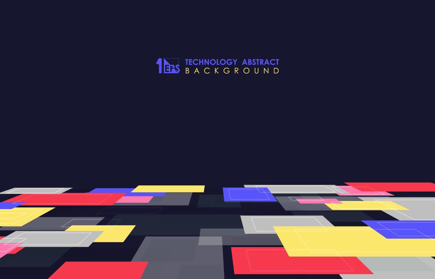 Abstract dark geometric pattern desifn of square style template. Overlapping artwork design background. illustration vector