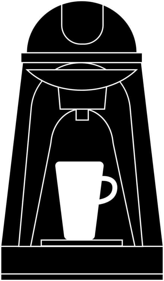 Kitchen coffee machine. Cooking food and drinks. vector