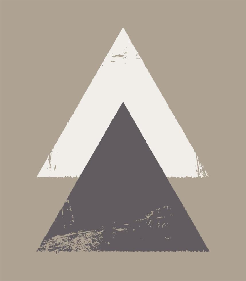 Fashionable, modern, abstract, minimalistic composition. With the effect of antiquity. vector