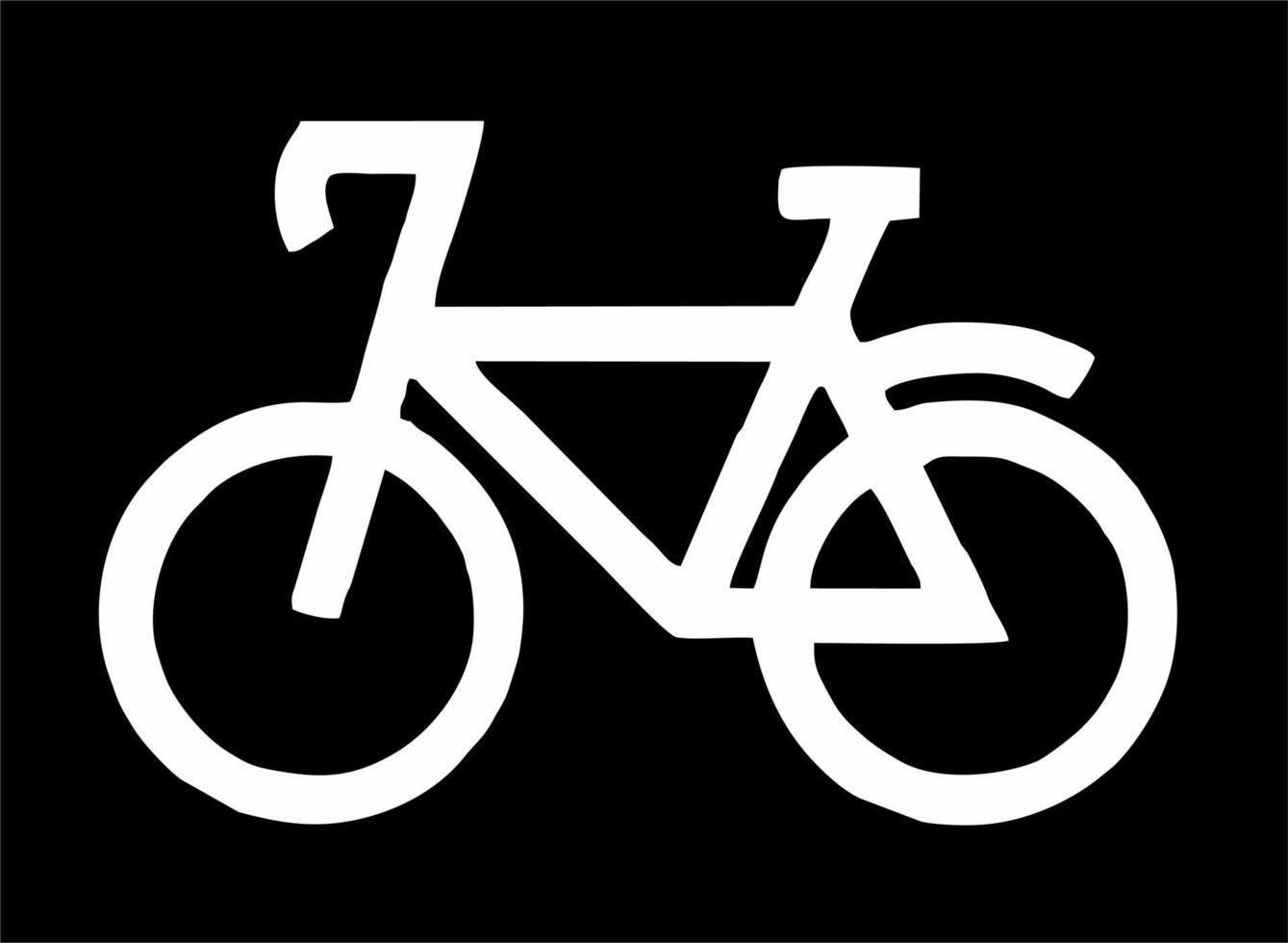 bicicleta con fondo negro vector