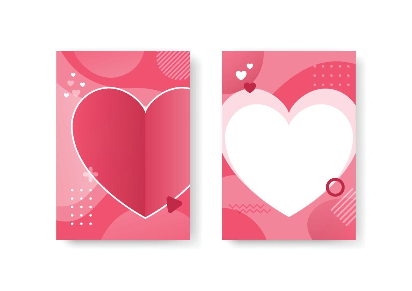 plantilla de tarjetas de felicitación del día de san valentín, ilustración vectorial vector
