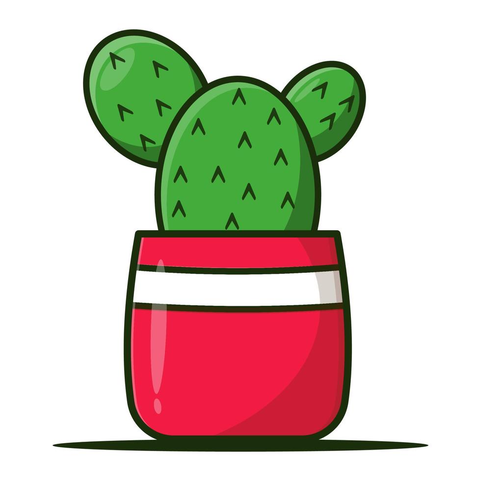 planta de cactus en una maceta vector