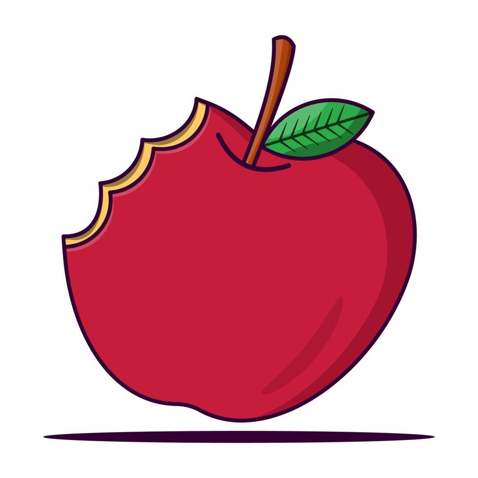 Bitten Apple Fruit vector