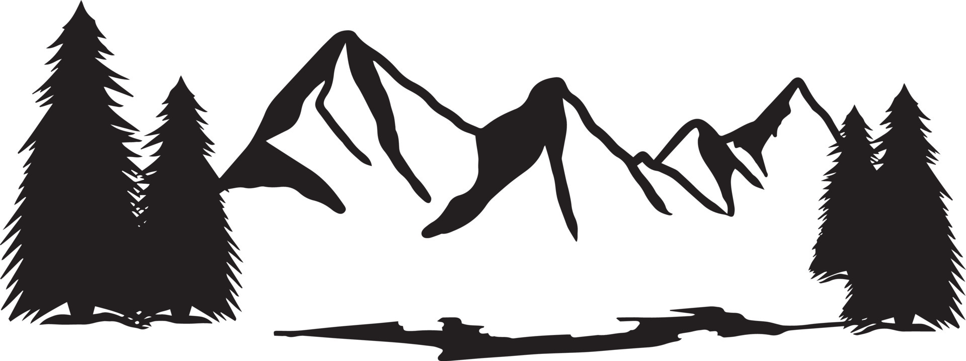 Mountain Black And White Vector Art, Icons, and Graphics for Free Download
