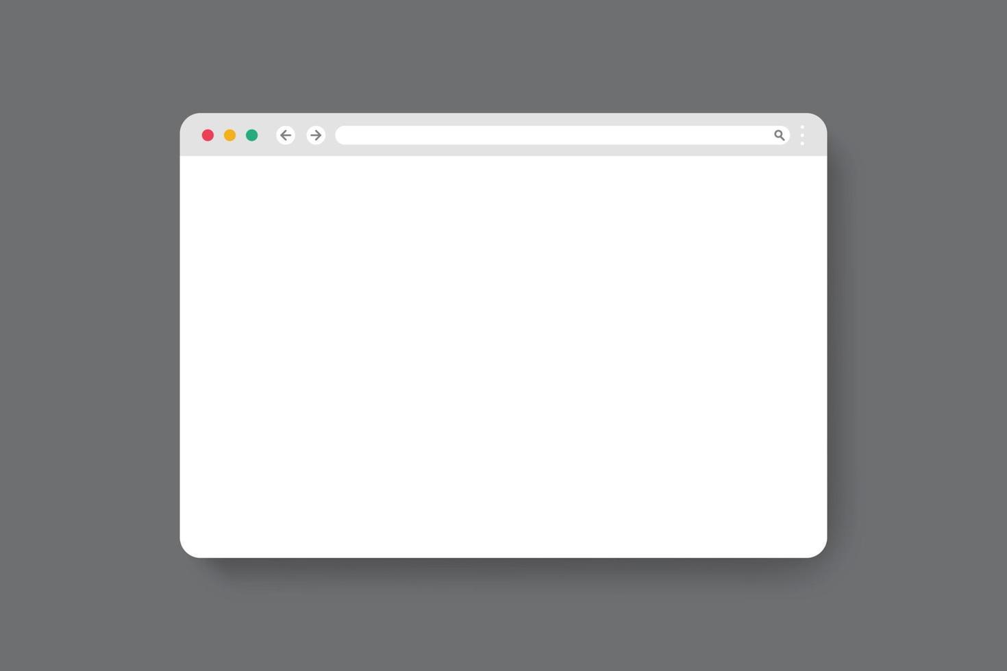 Browser window mockup. modern internet page vector