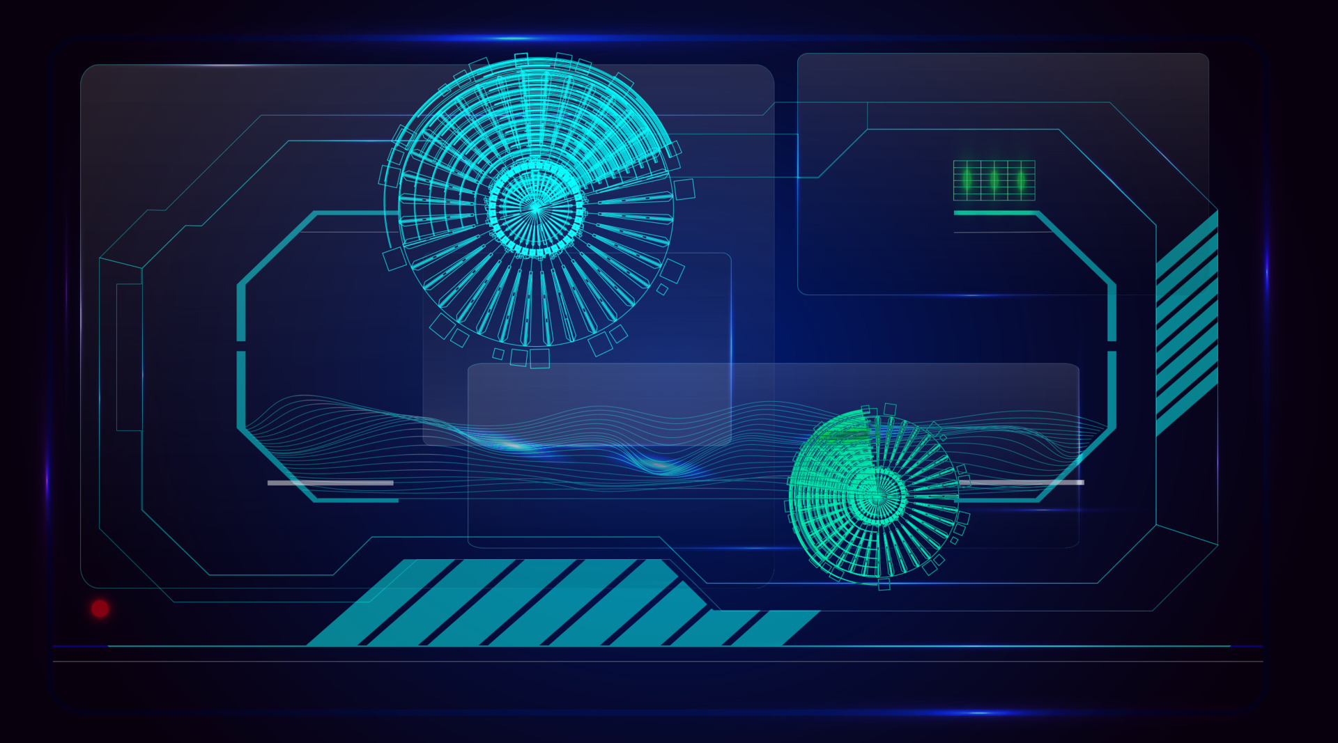 Scientific Fiction Screen Device Futuristic Computer Display Monitor