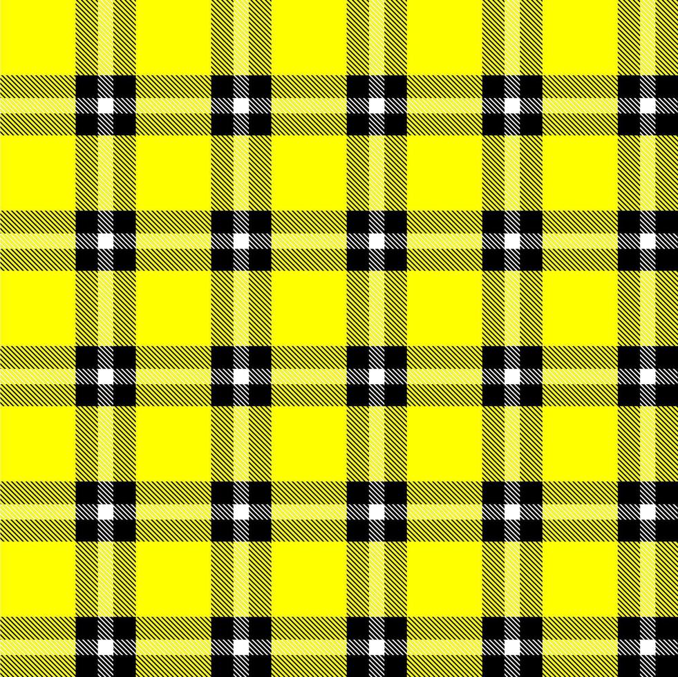 Seamless Plaid Checkered Fabric Pattern. Color base can be replaced with any color vector