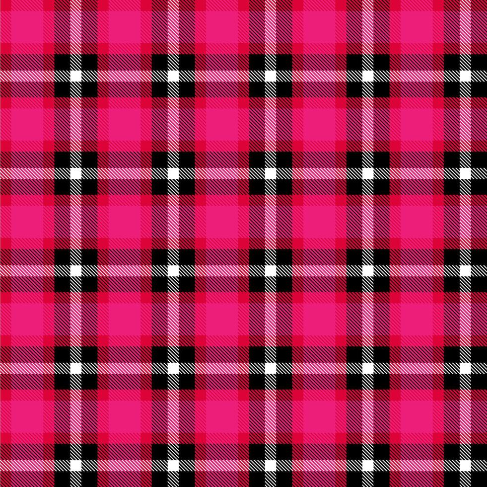 Seamless Plaid Checkered Fabric Pattern. Color base can be replaced with any color vector