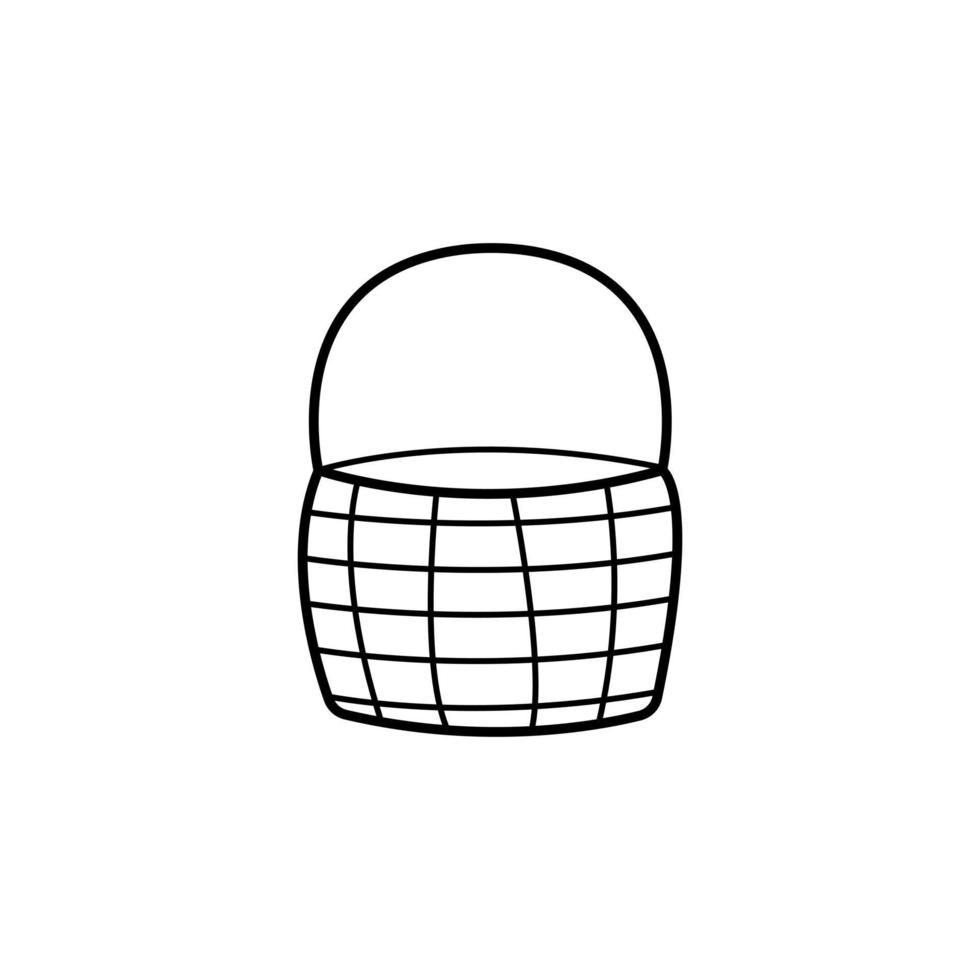 Basket linear icon. Contour symbol. Vector isolated outline