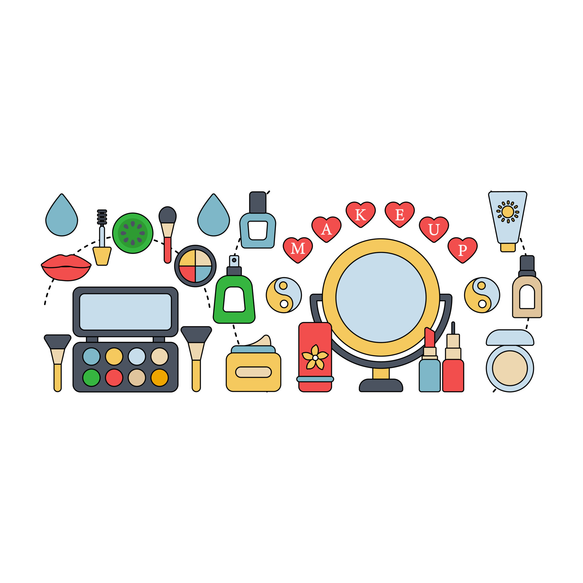 Creative design illustration of beauty products 5430127 Vector Art at