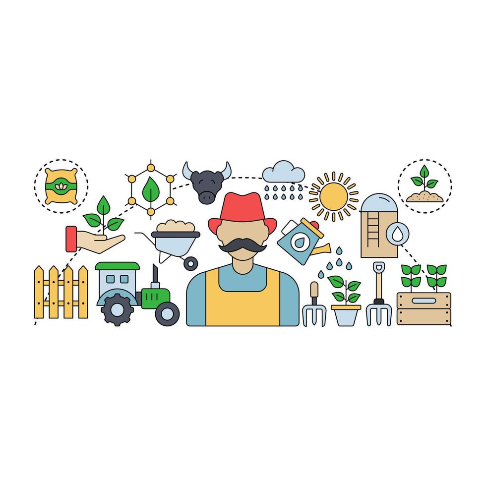 un diseño de ilustración de la agricultura vector