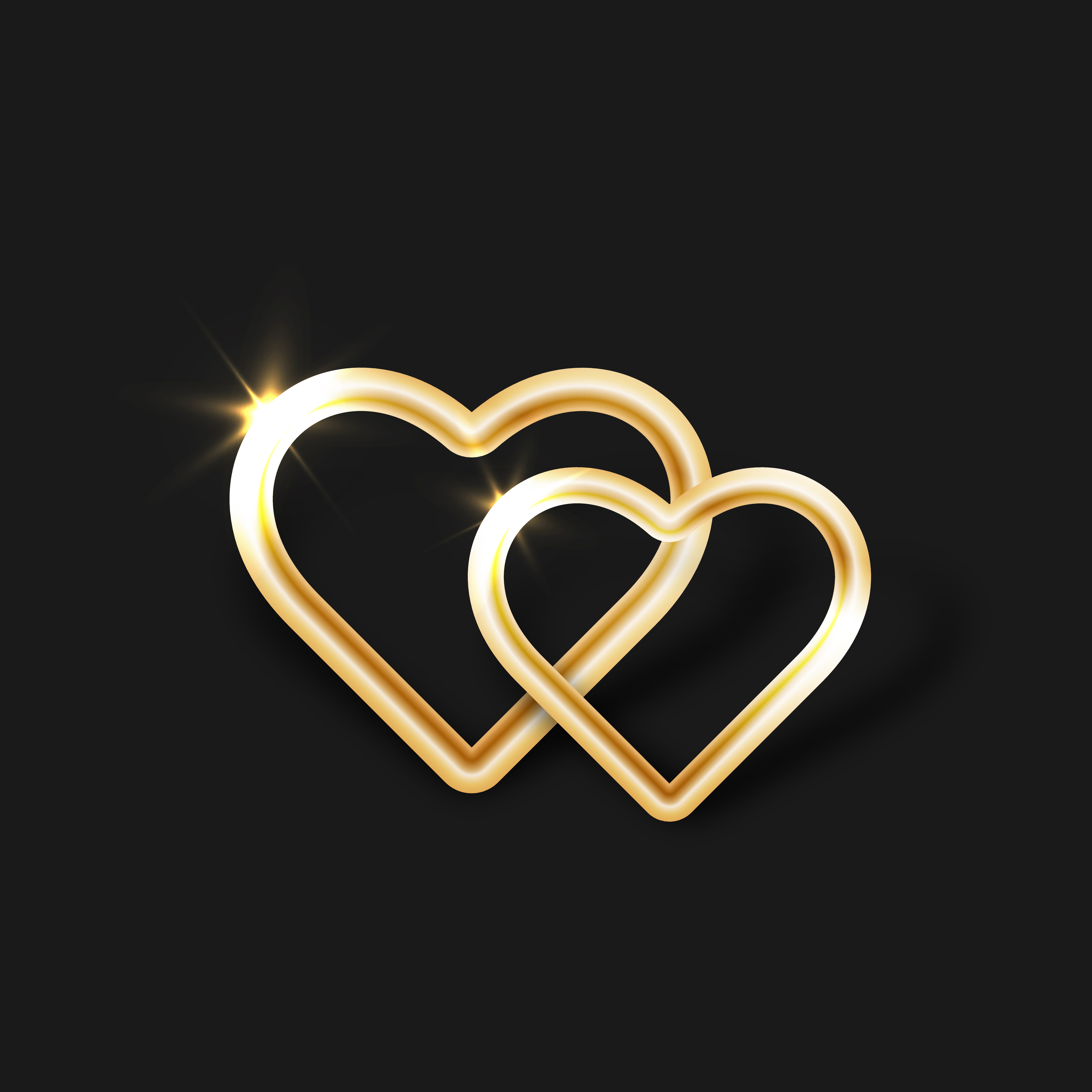 golden hearts background