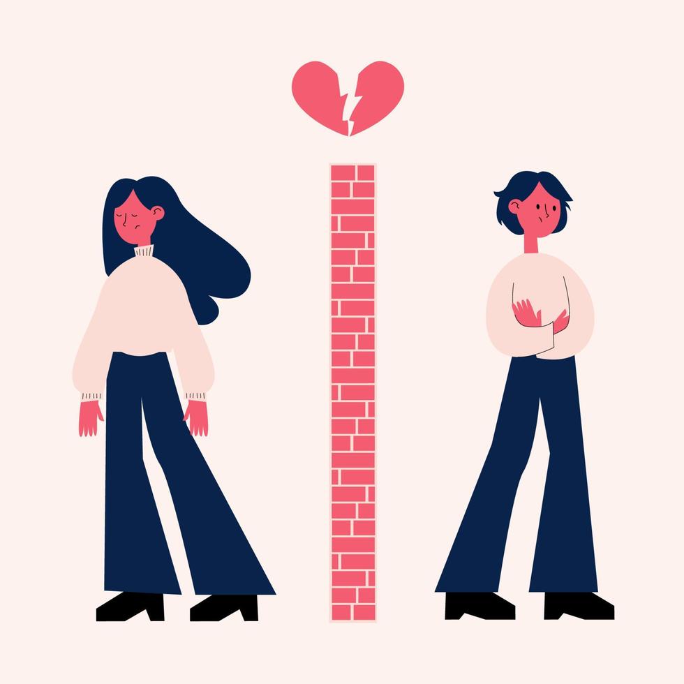 Relationship quarrel concept vector