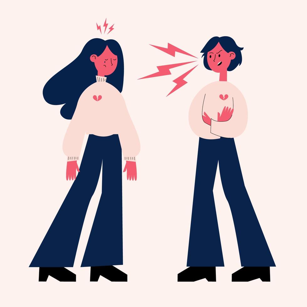 Quarrel in a relationship vector