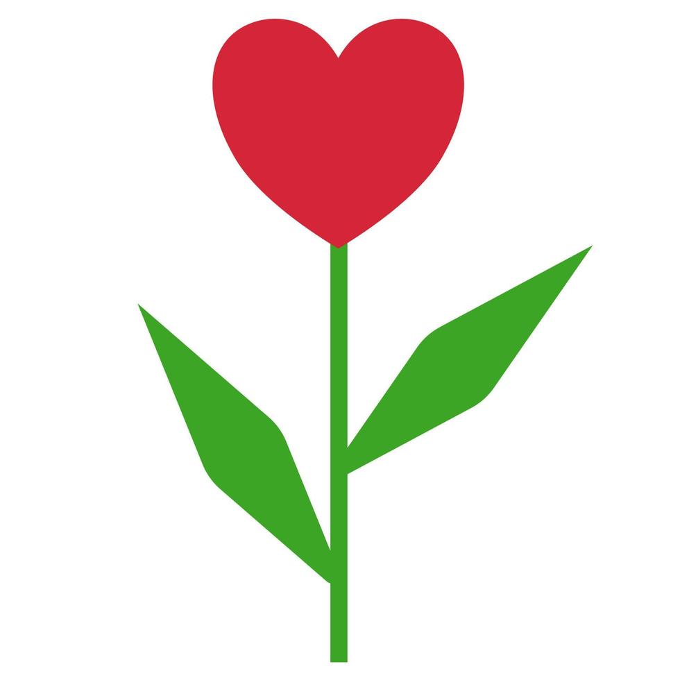 Valentines heart shape flower. vector