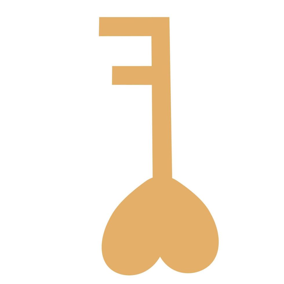 Heart shape key vector
