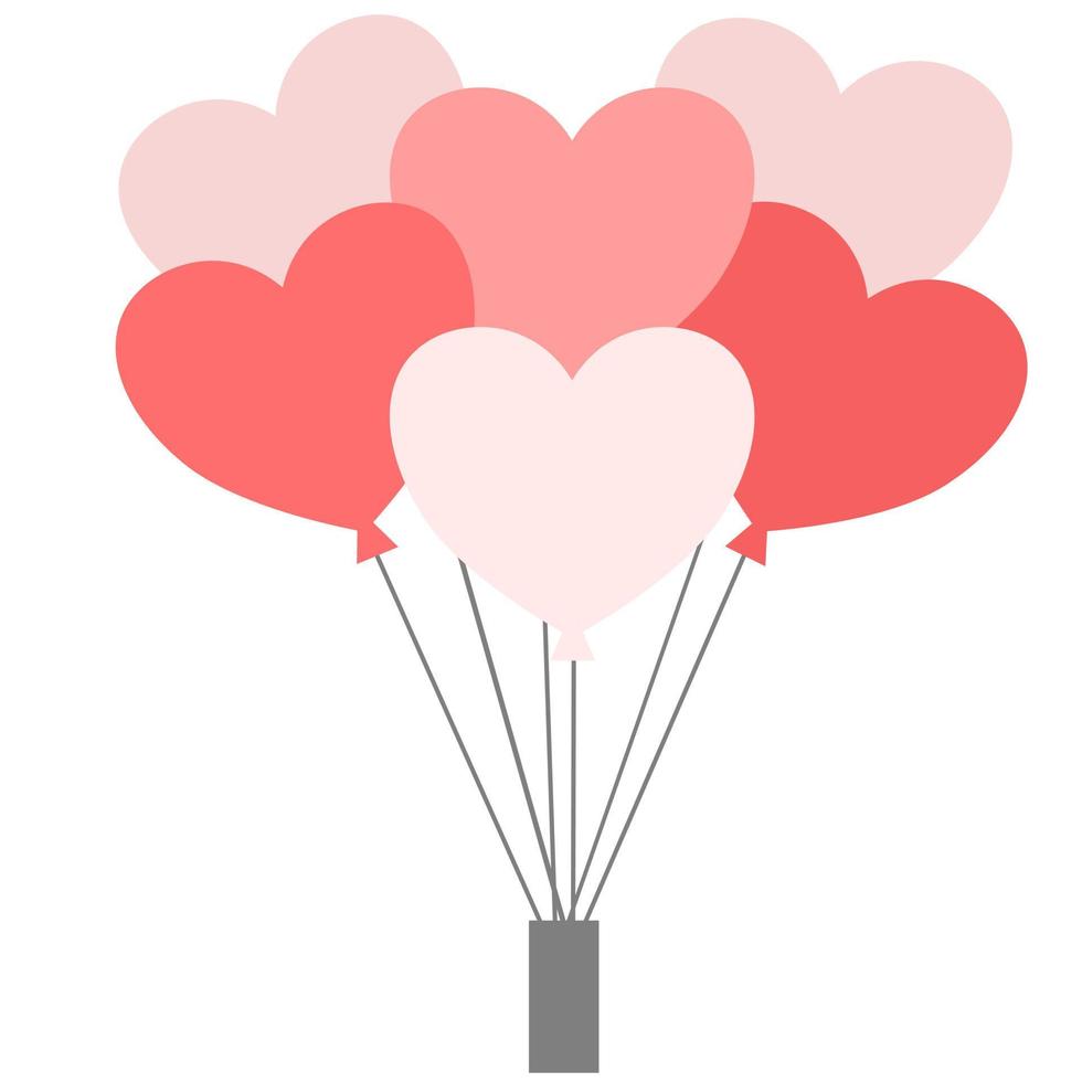 heart shaped balloons. vector