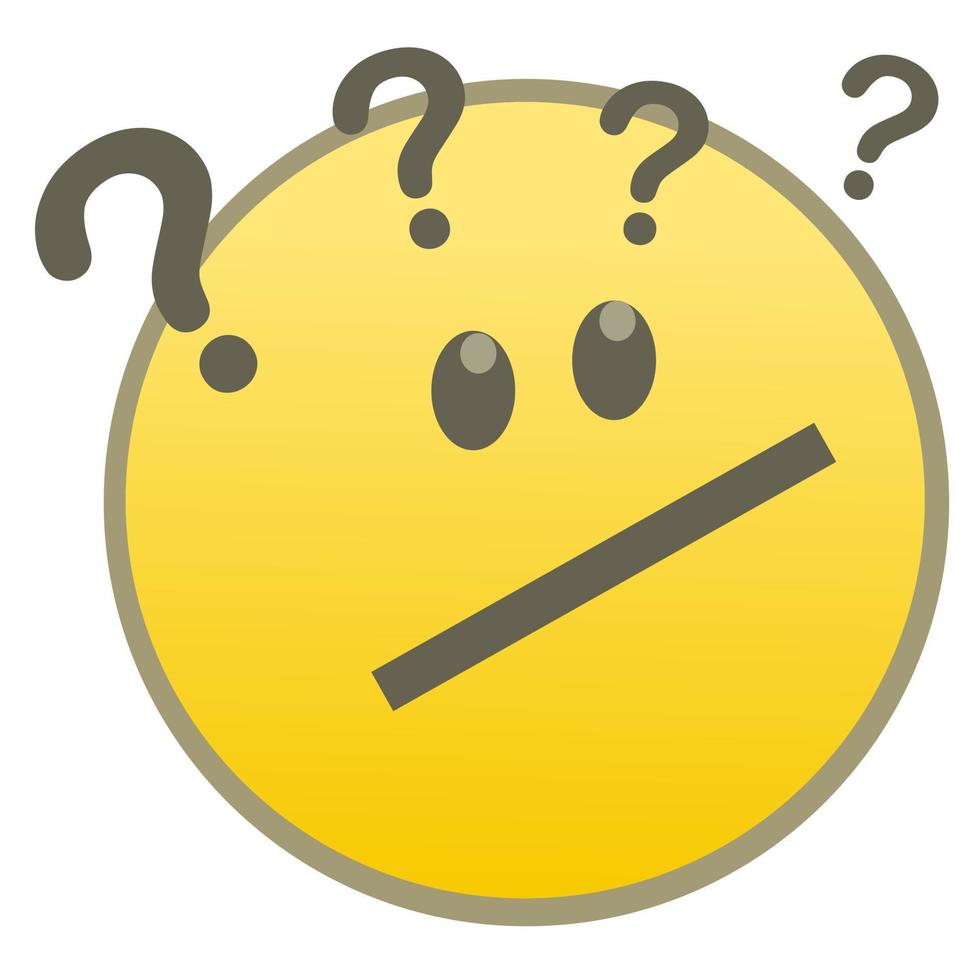 Simple flat draw wonder face emoji. vector