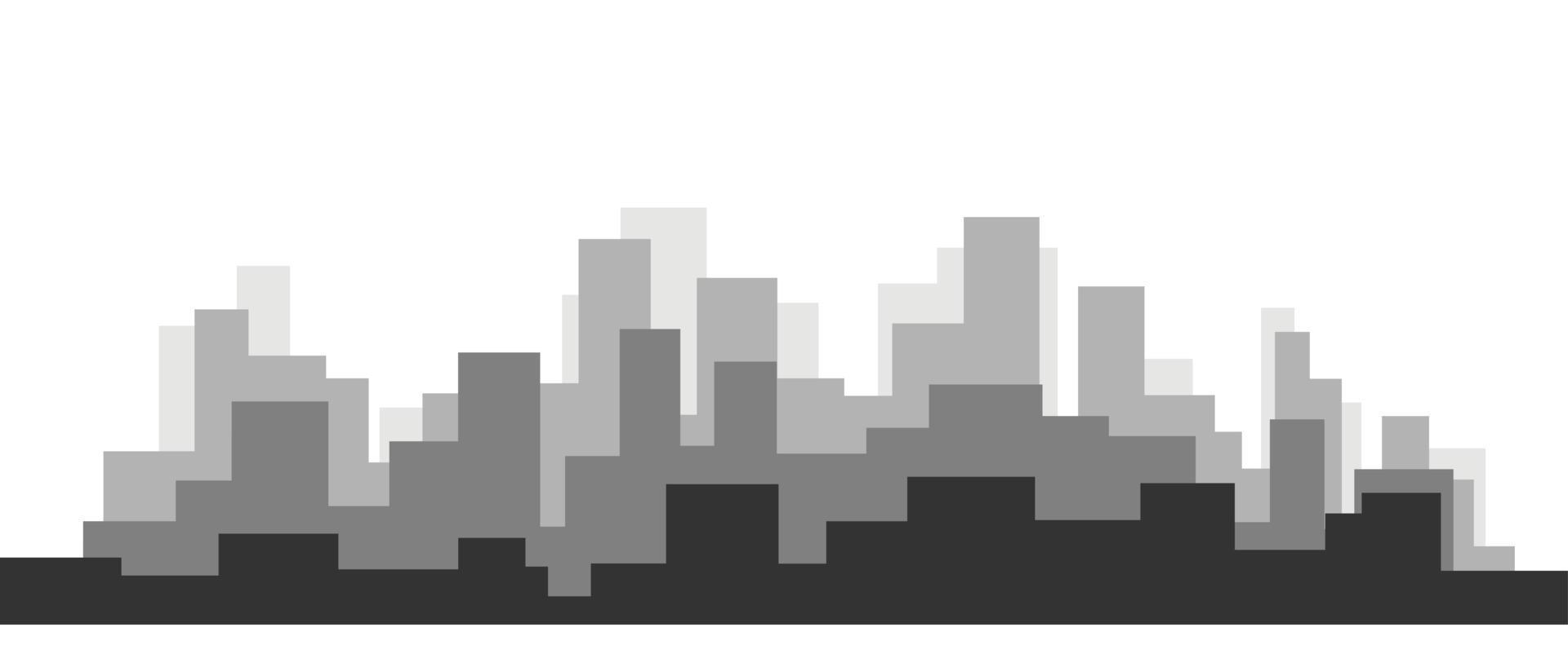 simplicity modern cityscape skyline on white background. vector