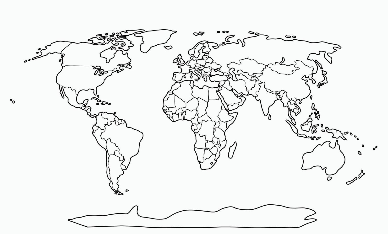 Doodle Freehand Drawing Of World Map 5430575 Vector Art At Vecteezy