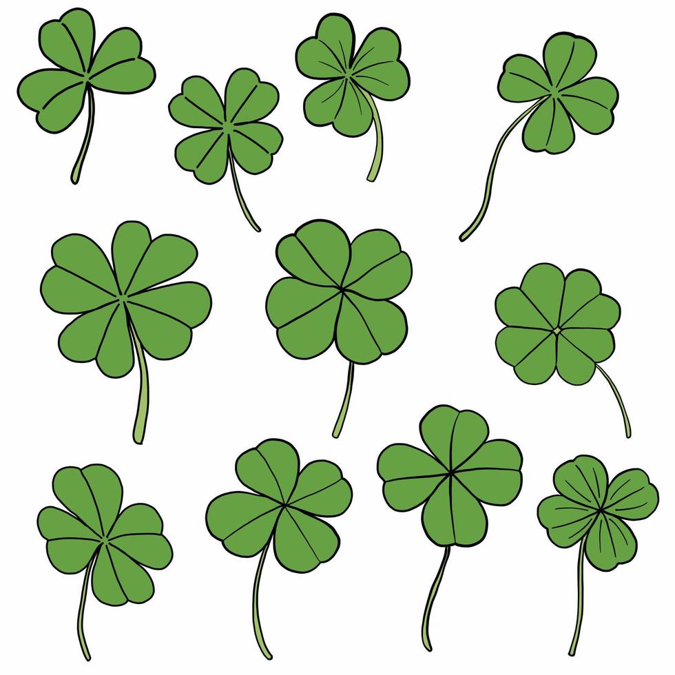clover leaf simplicity drawing on white background. vector