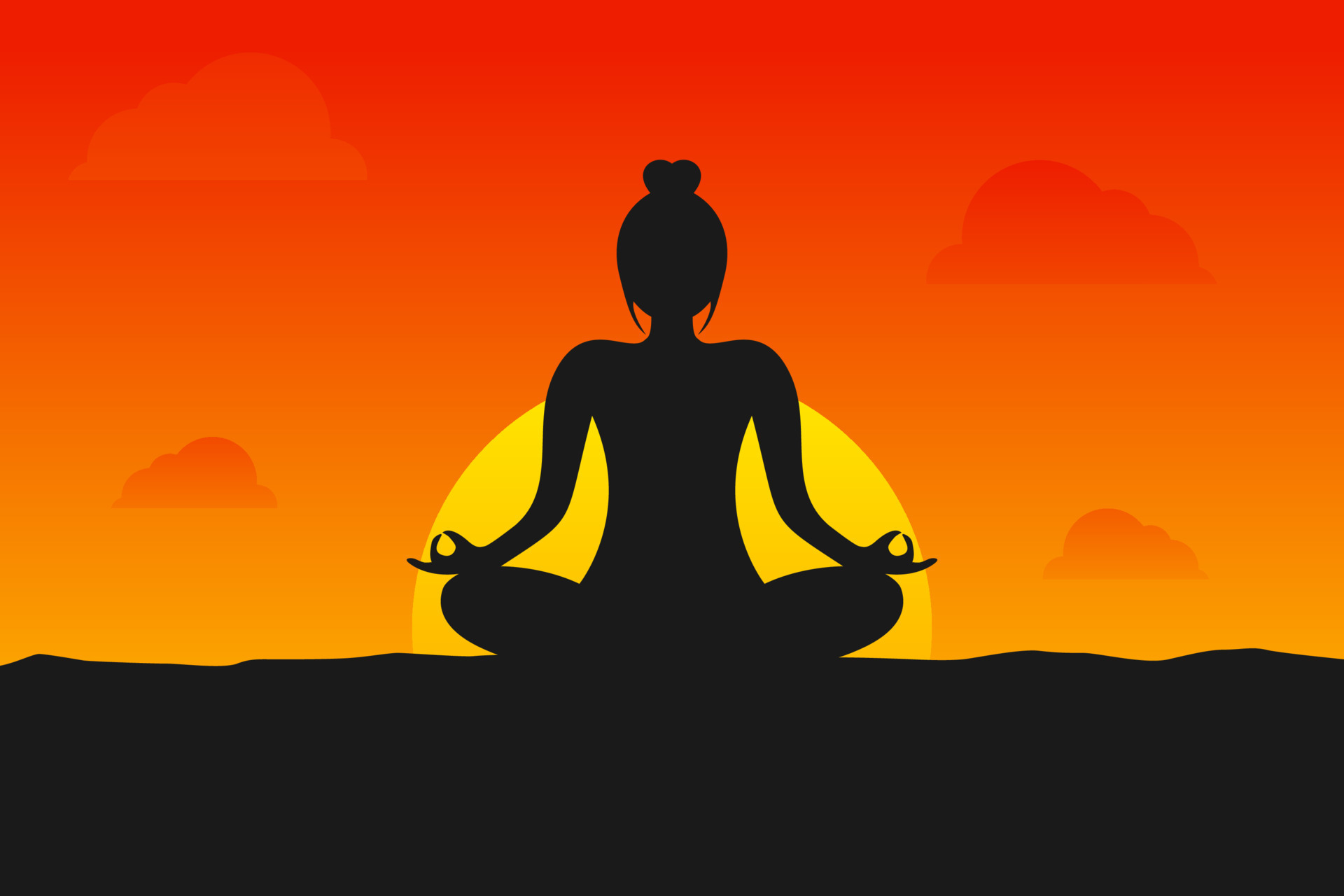 Illustration Vector Graphic of Sunset Yoga Silhouette. Perfect to use for Yoga  Studio Wallpaper 5430679 Vector Art at Vecteezy