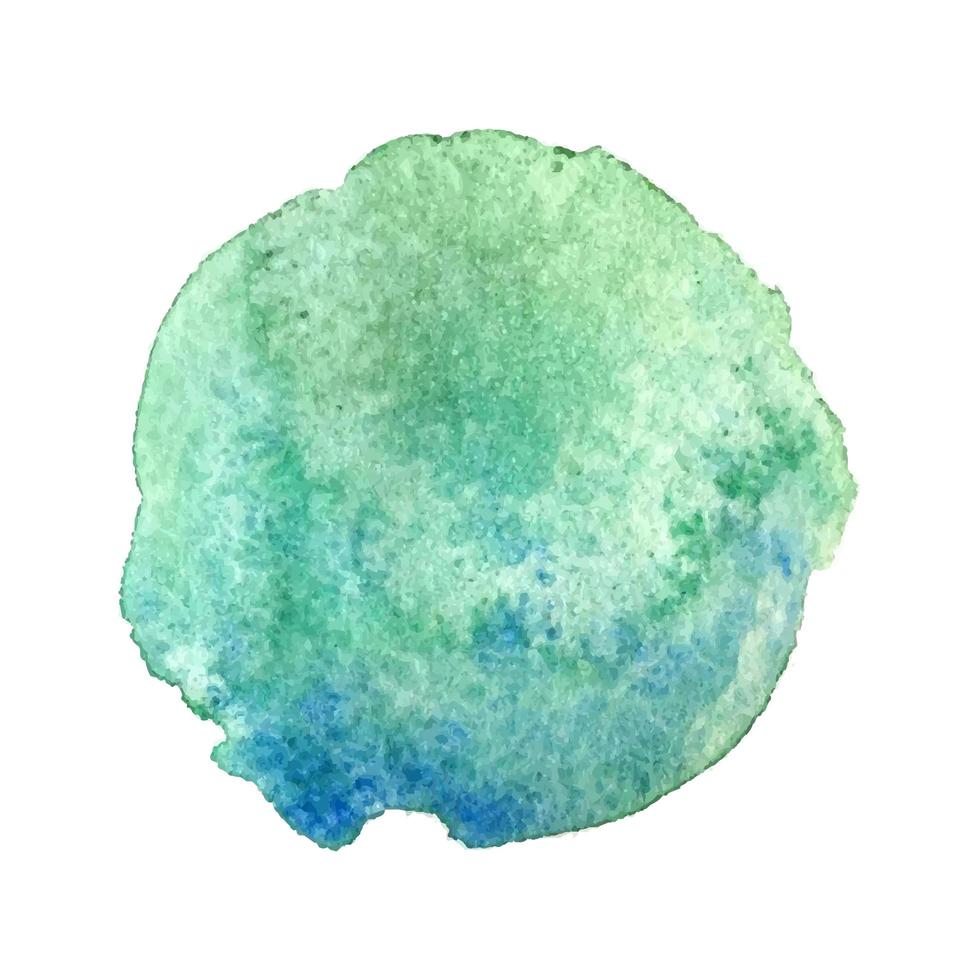 Turquoise watercolor stain vector