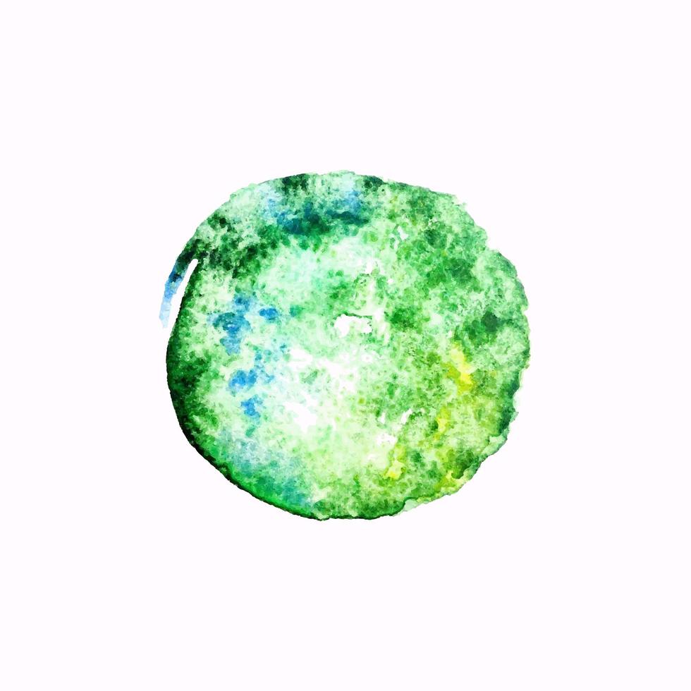 Green watercolor blob vector