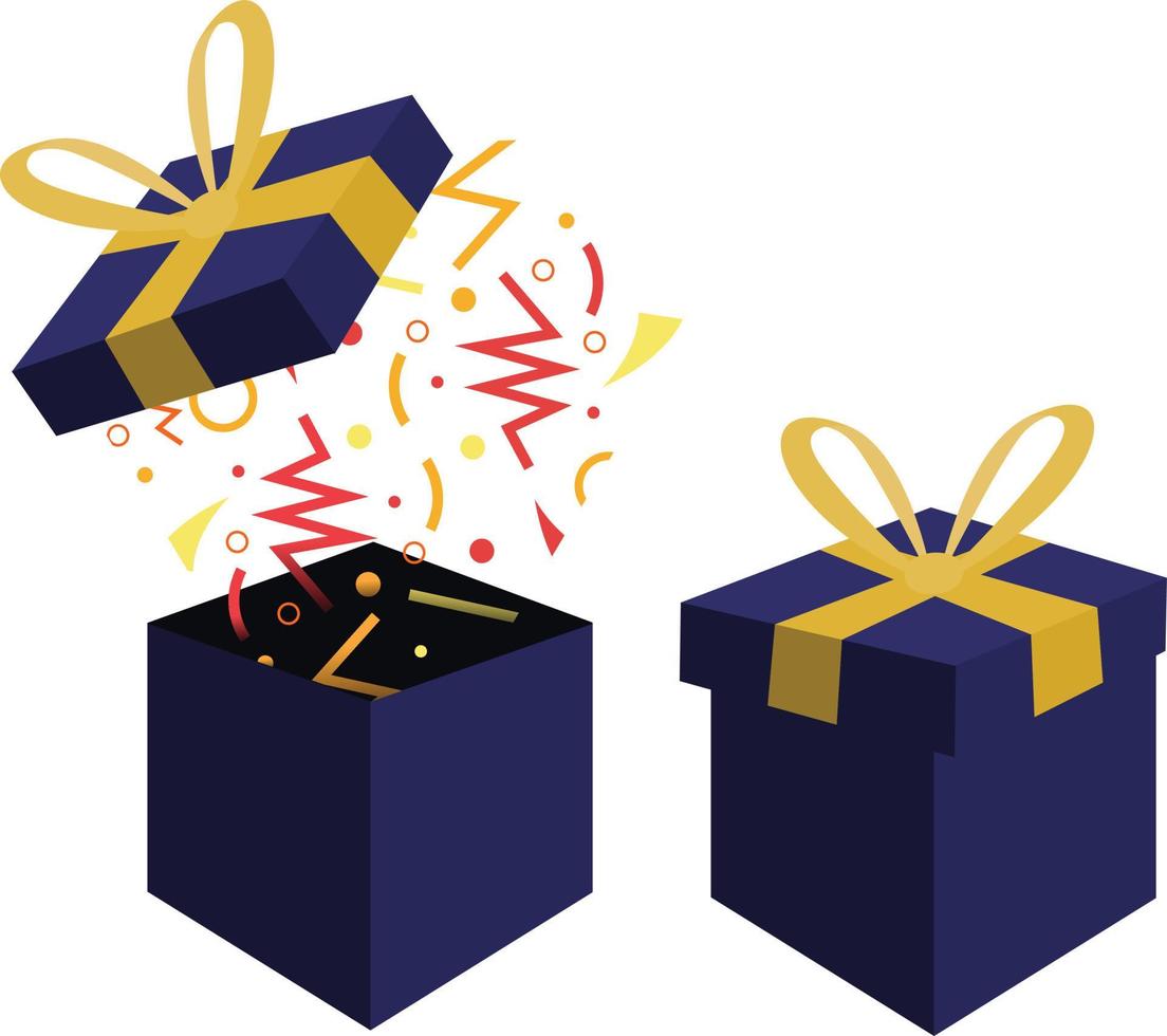 ilustración vectorial de una caja de regalo vector