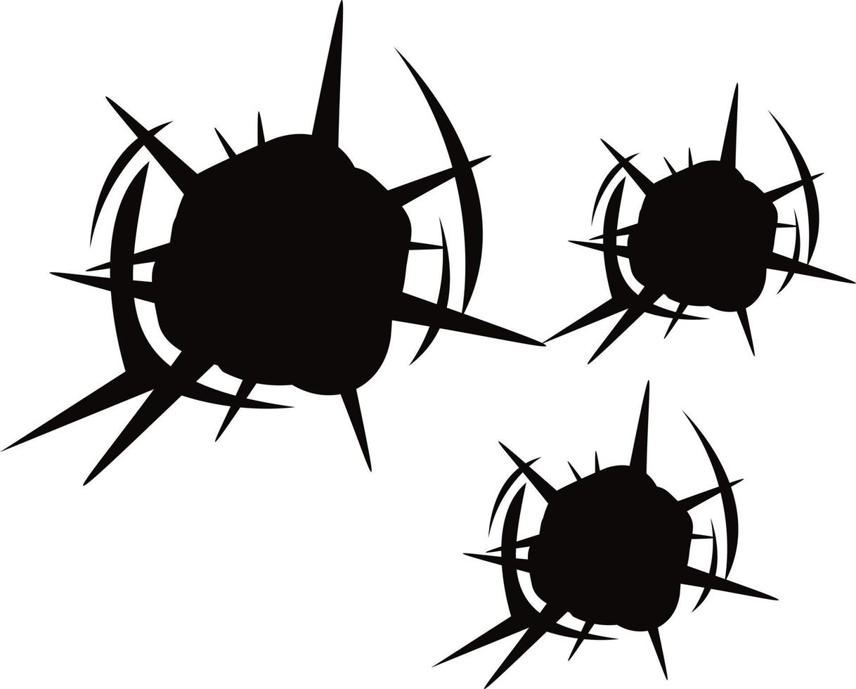 bullet shot silhouette vector