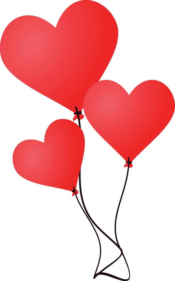 vector illustration of heart shaped balloon